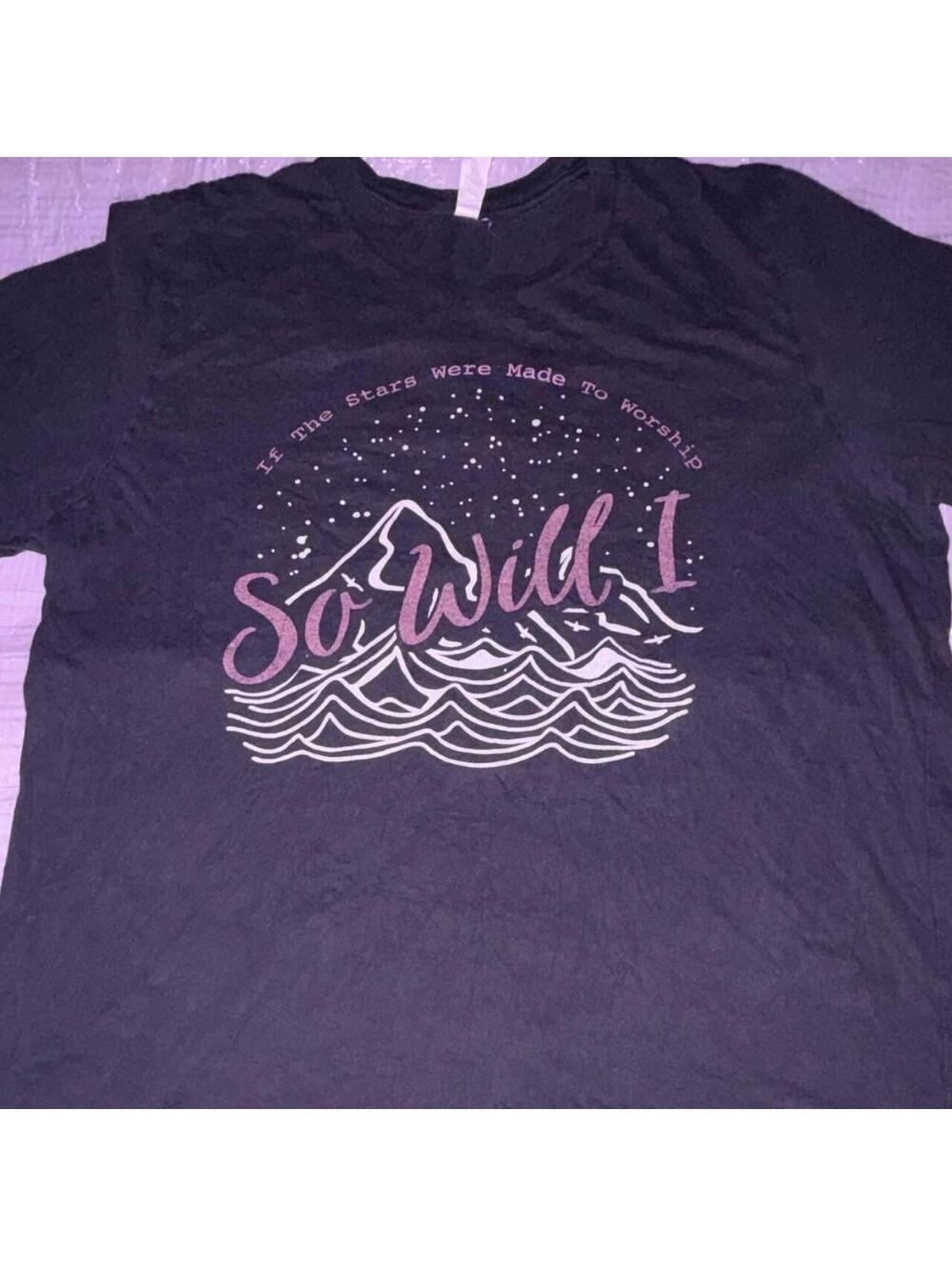 Women's Black and Purple Tshirt